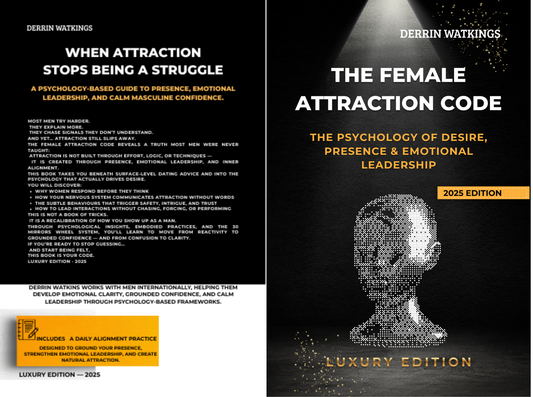 The Female Attraction Code — Luxury Hardcover Edition How a Woman’s Mind Really Works —              A psychology-based transformation manual to embody presence, emotional leadership, and natural masculine attraction And How to Attract Her Without Games